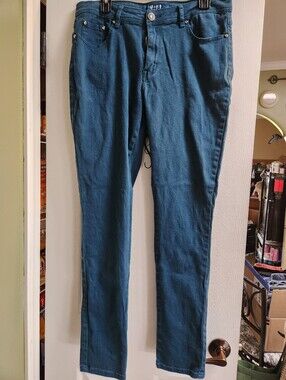 Teal High-Rise Skinny Jeans